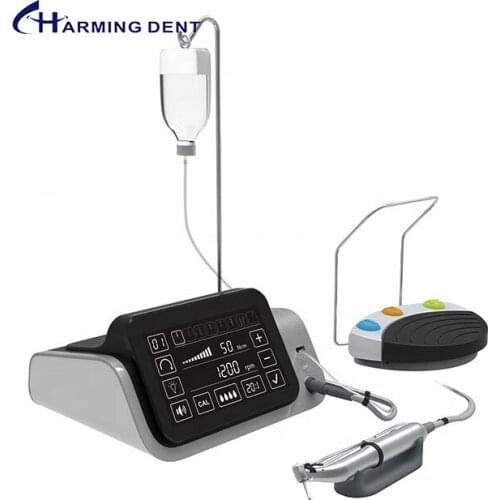 Implant motor machine LED light touch screen with 20:1 implant contra angle LED fiber optic/Dental implant machine