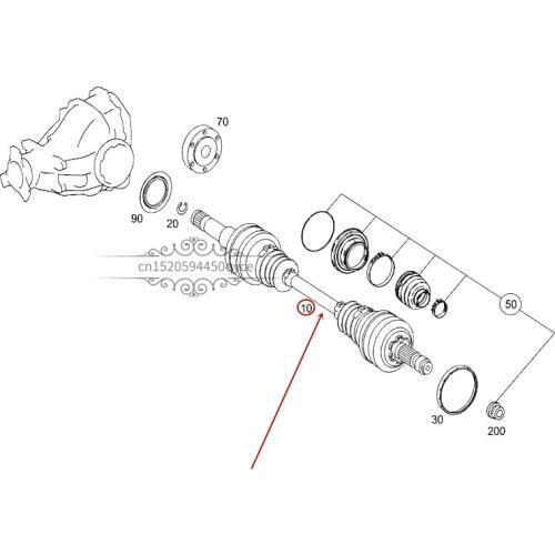 Car Drive shaft Suitable for Class E E 280mer ce de s-be nz2005 Rear drive shaft Rear axle 2113500356