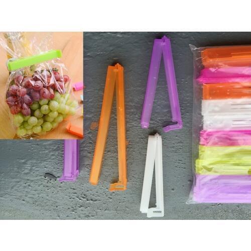 Free Shipping 20pcs Large + small Colorful Plastic Food Snack Storage Bag Clip Seal Preservative Film Sealing