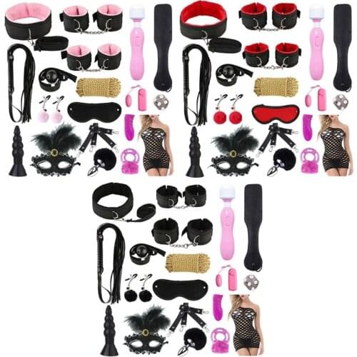 A6HF Adult Erotic Under Bed Game Suit BDSM Bondage Kit Cosplay Sex Toys Vibrator