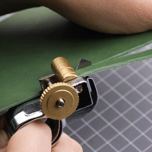 Leather Strap Metal Belt Cutter DIY Cutting Tool With Blades Hand Cutting Leathercraft Tools for Belt Straps End