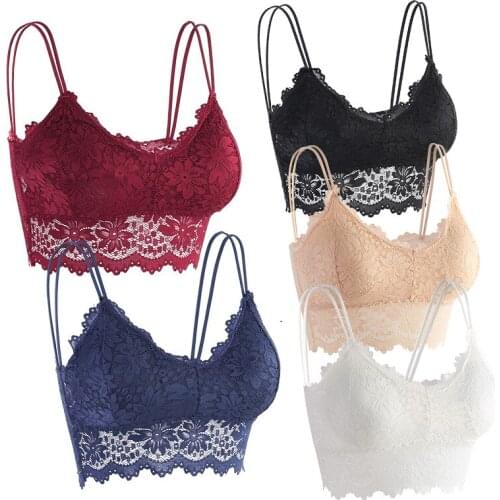 New Sunflower Lace Wrapped Underwear Basement Sling Tube Top Ladies Large Size Thin Shoulder Strap Beauty Back Bra