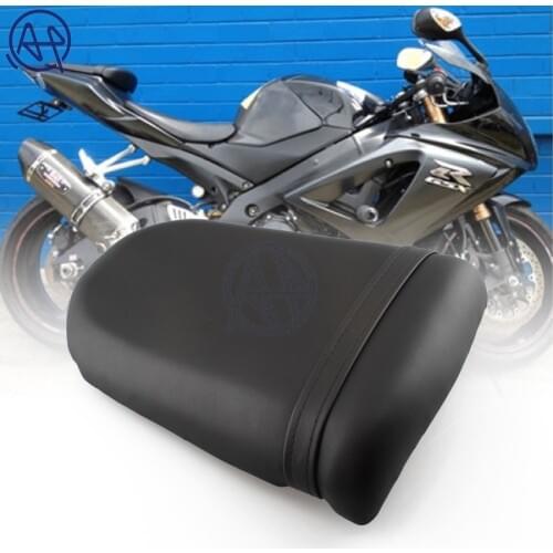 Motorcycle Leather Rear Pillion Passenger Seat For Suzuki GSXR1000 2003 2004 Motorbike ABS Plastic Back Cushion Cover