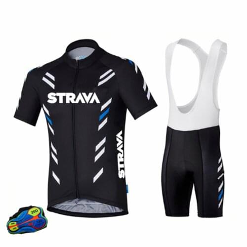 Ciclismo Road BikeTeam STRAVA Pro Cycling Jersey Set Mens Cycling Wear Cycling Mountain Bike Short Sleeve Sportswear Set Ropa