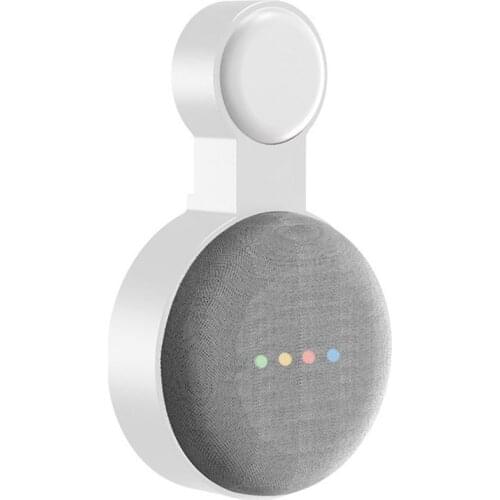 Outlet Wall Mount Holder for Google Home Mini (1st Gen) Nest Mini (2st Gen) Voice Smart Speaker Assistant Stand Cord Management