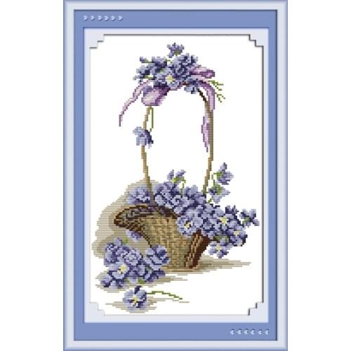 Fragrance of flowers cross stitch kit flower 18ct 14ct 11ct count printed canvas stitching embroidery DIY handmade needlework