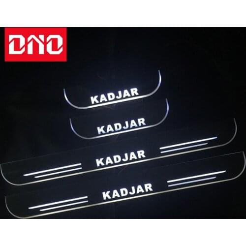 DNO Trim Pedal LED Car Light Door Sill Scuff Plate Pathway Dynamic Streamer Welcome Lamp For Renault KADJAR 2015 - 2018 2019