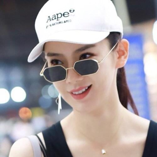 Trendy Rectangle Metal Small Frame Sunglasses Men Women Streetwear Colorful Ocean Lens Eyeglasses Gafas Feminino Oculos De Sol