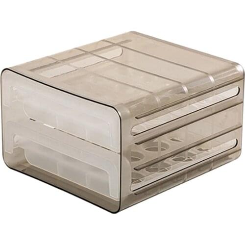 Plastic 32 Grids Egg Storage Box Double Layers Refrigerator Egg Tray Fresh Keeping Box Storage Box for Home Organizer Dispenser