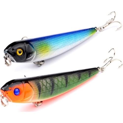 POETRYYI 1pcs Pencil Lure Fishing Bait 90mm 9.6g Artificial Hard Lures Minnow Baits Floating Topwater Surface Fishing Tackle