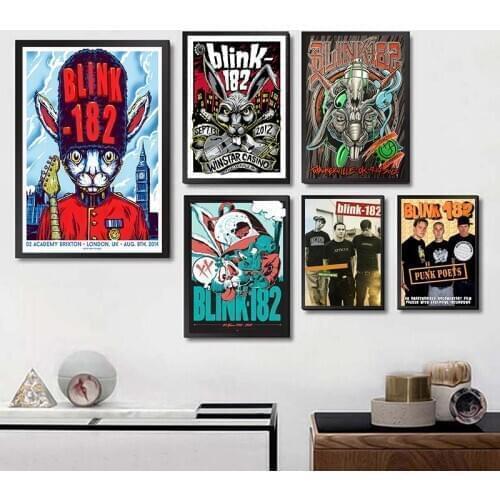 Blink-182 poster Clear Image Wall Stickers Home Decoration Good Quality Prints White Coated Paper home art Brand