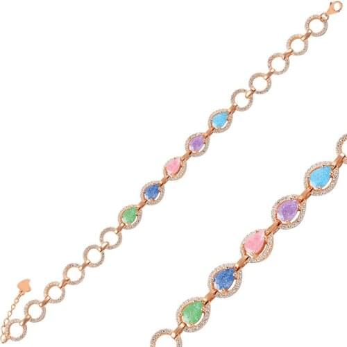 Silver 925 Sterling Zircon Cubic Zirconia Bracelet