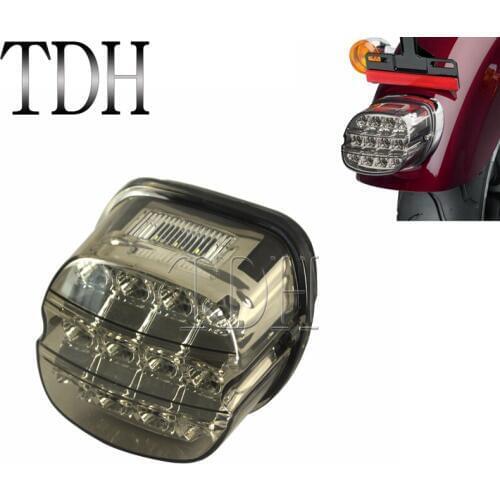 Motorcycle Layback LED Rear Tail Light Brake Stop License Plate Light For Harley Sportster Dyna Touring XL FLST FXST FLHT 99-17