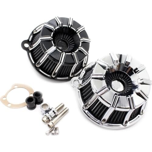 Air Filters Black and chrome Turbine Motorcycle Air Cleaner Intake Filter For Harley Sportster Iron XL 883 1200 Forty-Eight