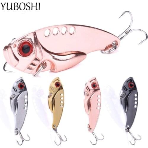 YUBOSHI Brand 4 Colors 3.5CM/4CM/5.5CM Metal Material Fishing Lure Strong Anti-corrosion Hard Bait Fishing Accessories 2021