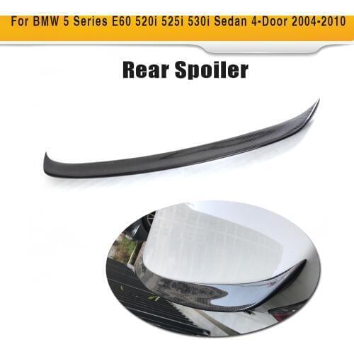Carbon Fiber Car Rear Trunk Lip Spoiler for BMW 5 Series E60 520i 525i 530i Sedan 4-Door 2004-2010