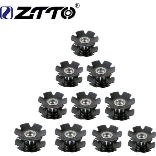 ZTTO 10 Pcs Bicycle Steer Tube Headset Bicycle Parts MTB Road Bike Bicycle Steer Tube Headset Aluminum Star Nut 1 1/8" OD28.6mm