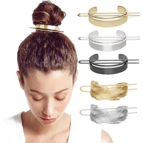 1Pcs Women Vintage Hair Stick Alloy Round Top Hairpin Bun Cage Minimalist Ponytail Holder Cage Hair Stick Hair Accessories