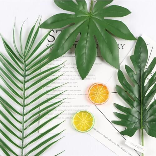 1pc Artificial Art Leaf Decorative Realistic Fake Leaf Artificial Plant Photography Prop Home Desk Decoration DIY Accessories
