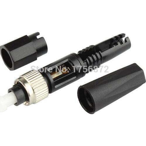 10pcs/lots Embedded FTTH Fiber Optic Quick Connector FTTH FC SM Fiber Optic Field Assembly Fast Connector