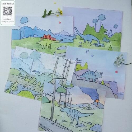 15 * 20cm Dinosaur Printing Placement Print Fabric 100% Cotton Canvas Patchwork DIY Decorative Painting Cloth