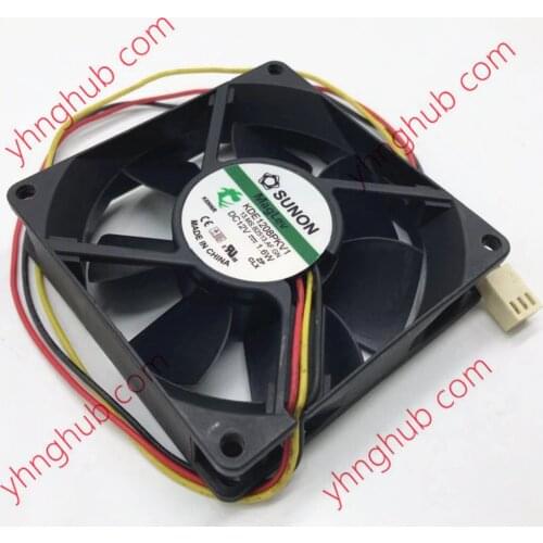 SUNON KDE1208PKV1 13.MS.B2513.AF.GN DC 12V 1.6W 80x80x20mm 3-wire Server Cooling Fan