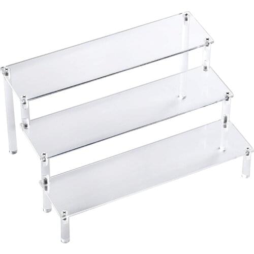 3-Layer Transparent Acrylic Display Stand Cake Tray Display Stand for Decoration and Storage