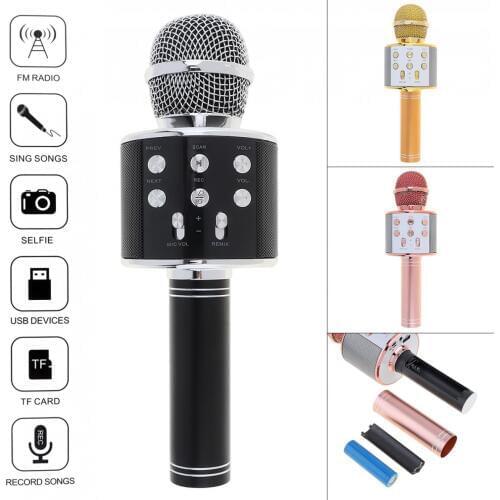 5W Bluetooth Wireless Handheld Microphone Hifi Speaker with Multi-function Adjustment Panel for Meetting / Karaoke / KTV