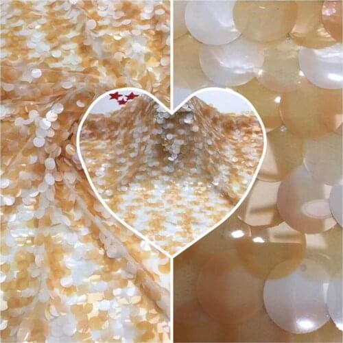 5yards good quality embroidered lace fabric nice tulle mesh lace ZH-62312 with sequins