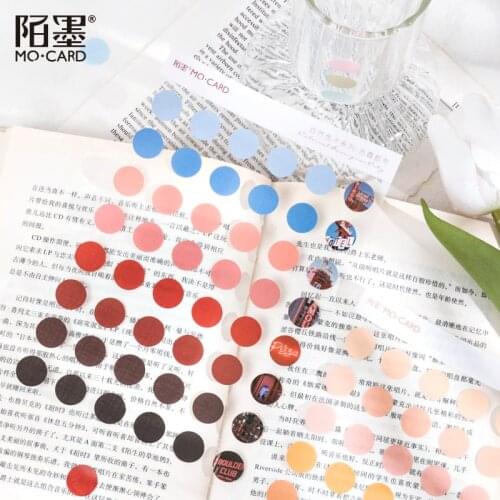 96 Pcs Multicolor Circle Dot Diy Writeable Stickers Morandi Color 15mm Round Dot Stickers for Arts DIY Crafts