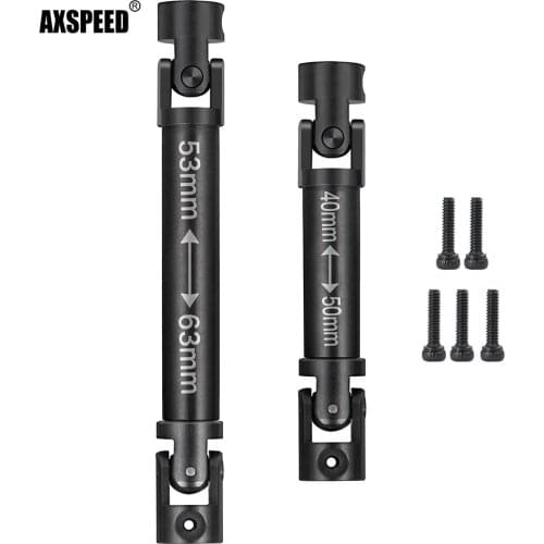 AXSPEED 1 Pair Metal Drive Shaft for 1/24 Axial SCX24 AXI00001 AXI00002 Transmission Shaft RC Crawler Car Upgrade Parts