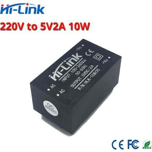 Free shipping 5pcs 220v 5V/ 10W 2A AC DC isolated switching step down power supply module AC DC converter HLK-10M05