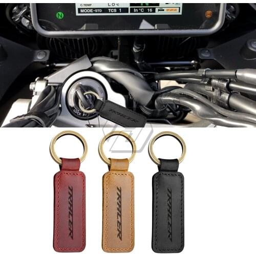 For Yamaha MT-07 MT-09 Tracer 125 700 900 Motorcycle Cowhide Keychain Key Ring