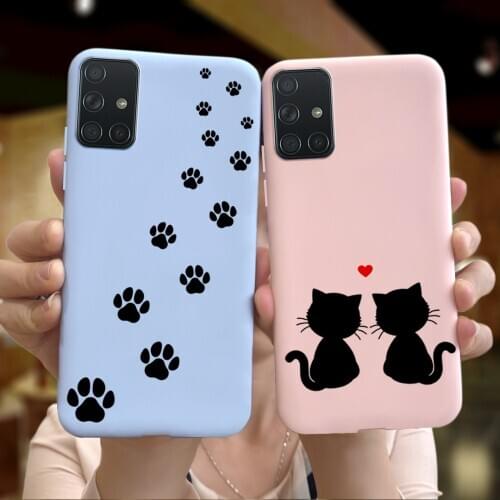 For Samsung Galaxy A51 Case cover Ultra Soft Cute Bumper TPU Silicone Phone Case For Samsung Galaxy A 51 Samsung A51 Back Cover