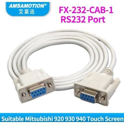 FX-232-CAB-1 RS232 Port Cable Suitable Mitsubishi GOT-F900 920 930 940 GT1275 Touch Screen Programming Cable FX232CAB-1