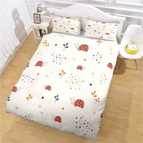 Bedding Sets Full Size Comforter Custom Designer Cartoon Small Insect Kids Home Textile Luxury Health Pillowcase Bedroom Quality