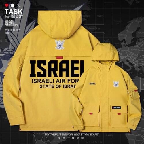 Israel Israeli ISR men jacket hooded air force logo army fan streetwear long sleeve new clothing mens Tactical autumn clothes