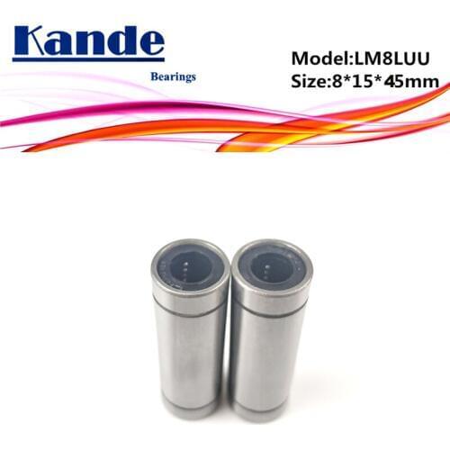 Lml Kande Bearings High quality 4pcs LM8LUU LM8L LM8L UU LM8LUU 8*15*45mm Extended Linear Bearing LML