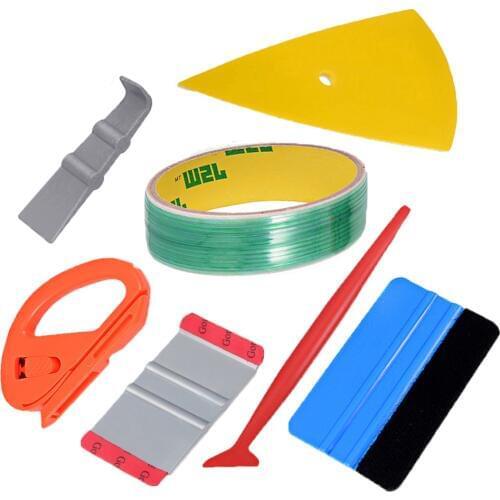 EHDIS Car Wrap Vinyl Film Tool Kit Knifeless Tape Design Line Car Stickers Magnet Squeegee Scraper Auto Car Tinting Accessories
