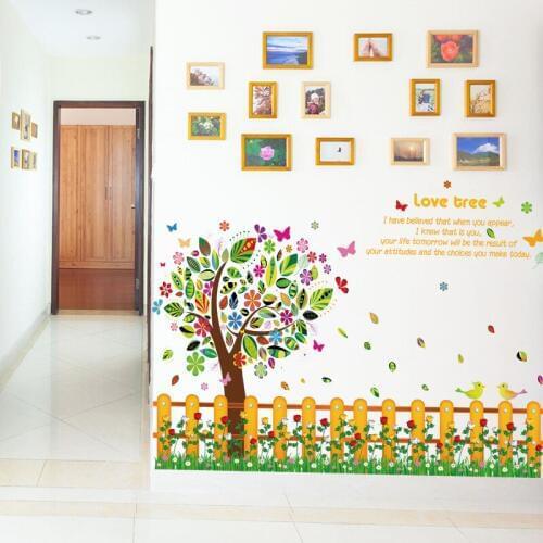Hot Sale Removable Wall Stickers Flower Tree Butterfly Decal Nursery Kid Room Decor 60*90cm
