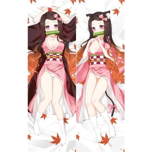 Demon Slayer Kimetsu no Yaiba Kamado Nezuko Pillow Case Cosplay Dakimakura Hugging Body