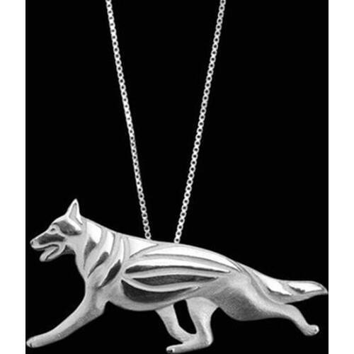 German Shepherd pendant necklace women gold silver dog jewelry statement necklace men cs go online shopping