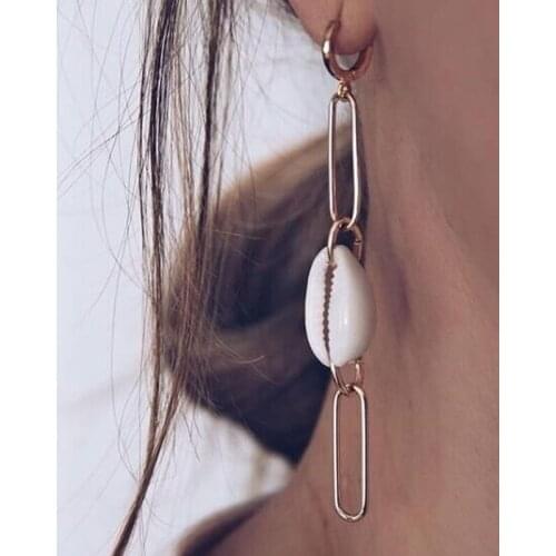 New Earrings Shell Stud Drop Earring for Women Boho Cute Lovers Classic Jewelry Accessories Wholesale 2021 Kolczyki