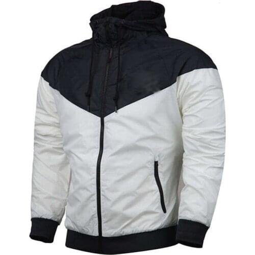 Autumn Winter Men Jacket Coat Fashion Patchwork Tracksuit Windbreaker Fitness Running Climbing Casual Sportwear Man Clothing