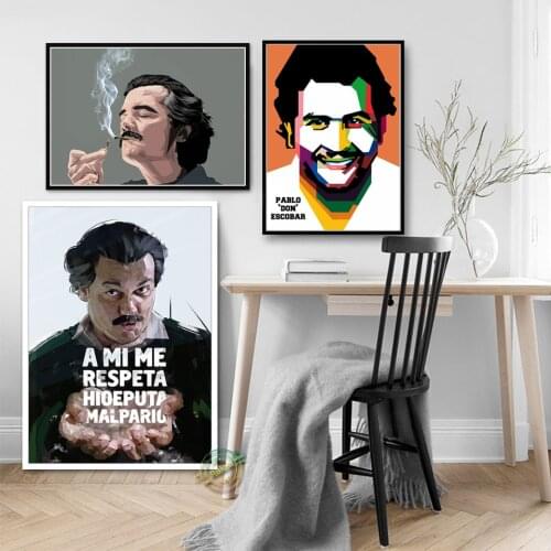 Pablo Escobar Character Poster Legend Retro Posters And Prints Painting Wall Art Canvas Wall Pictures For Living Room Home Decor
