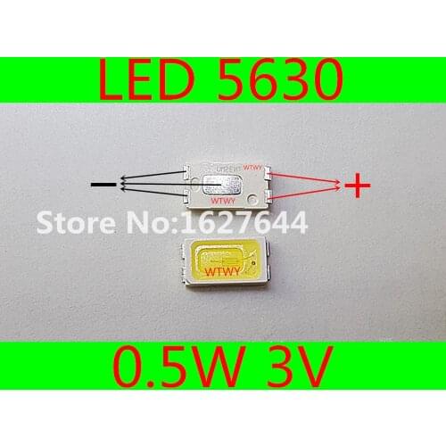 1000pcs For SAMSUNG LED LCD TV Backlight Application LED 5630 LED TV Backlight Cool white High Power 0.5W 3V LED Backlight
