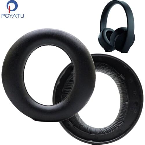 Poyatu CUHYA-0080 Earpads for Sony PlayStation Gold Wireless Headset 2018 Headphone PS4 Replacement Earpad Ear Pad Cushion Cups