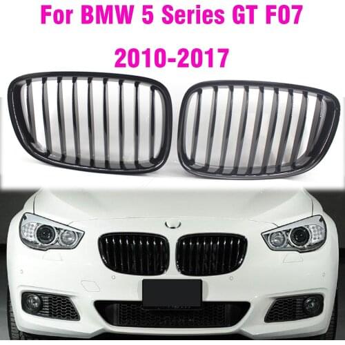 Front Grille Kidney Grill For BMW F07 5 Series GT 2010 2011 2012 2013 2014 2015 2016 2017 Car Styling Gloss Black Single Line
