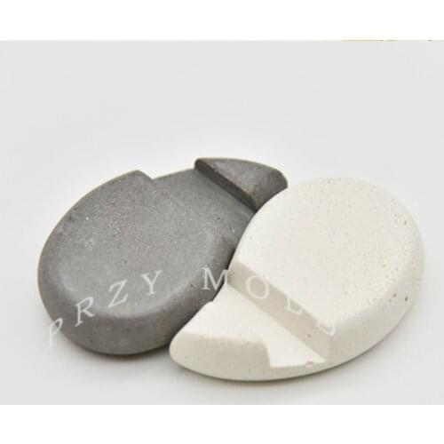 Comma Silicone Mold Flat Panel Mobile Phone Holder Desktop Table Decorations Cement Life Supplies Molds Moulds Silicone Rubber