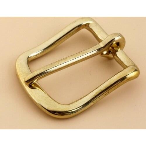 Solid Brass Belt Buckle End Bar Heel bar Buckle Single Pin Belt Half Buckle For Leather Craft Bag Strap Jeans Webbing Dog Collar